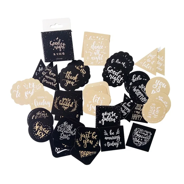 45 개/몫 귀여운 축복 접착 스티커 DIY 장식 스크랩북 선물 씰 라베 결혼식 인사말 카드 수제