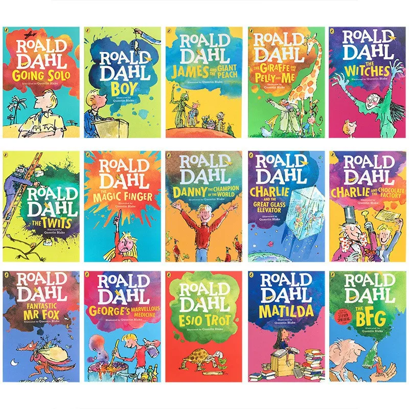 Leitura para Crianças Livros Roald Dahl Coleção Literatura Infantil Romance História Livro Conjunto Educação Precoce Aprendendo Inglês 16 5 romance história livro conjunto educação precoce leitura