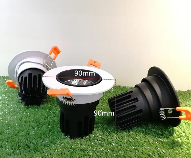 Luzes de Teto Luz do Ponto do Teto Super Bright Downlight Dimmable Cob Luz 10 w Conduziu Rebaixado Iluminação Interior Branco - Preto Led 6 Super Bright Led downlight Dimmable COB luz