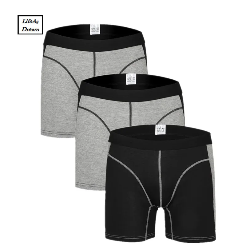 

2018 Cuecas Calzoncillos 3pcs/lot Men's Boxer Underwear Pants Cotton Men Shorts Loose Calecon Pour Homme Mens Boxers Long Leg
