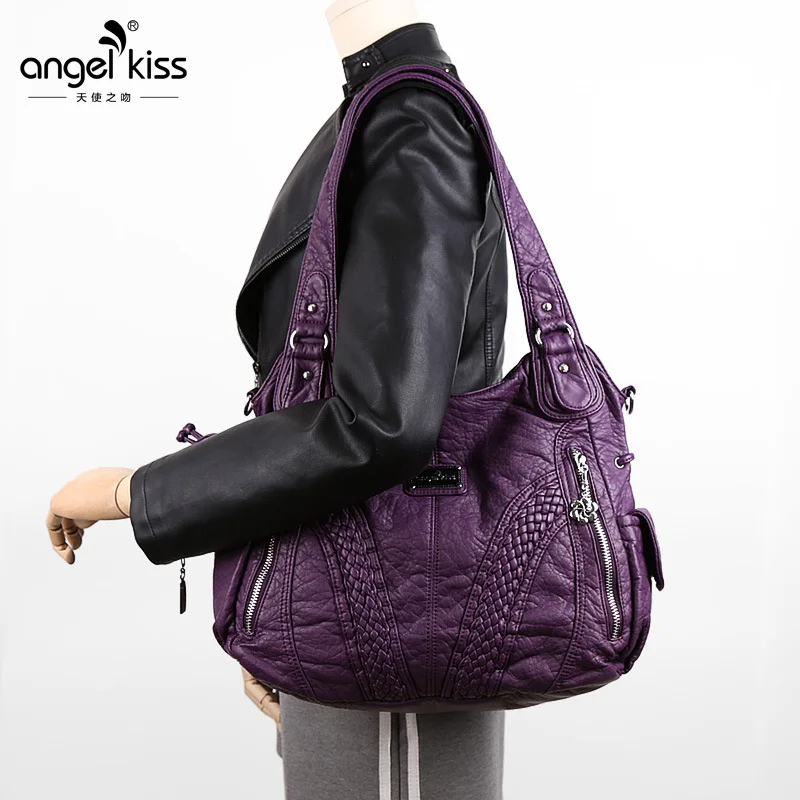 Сумки Angelkiss Design Hobos женский большой кошелек мягкая сумка с несколькими верхними