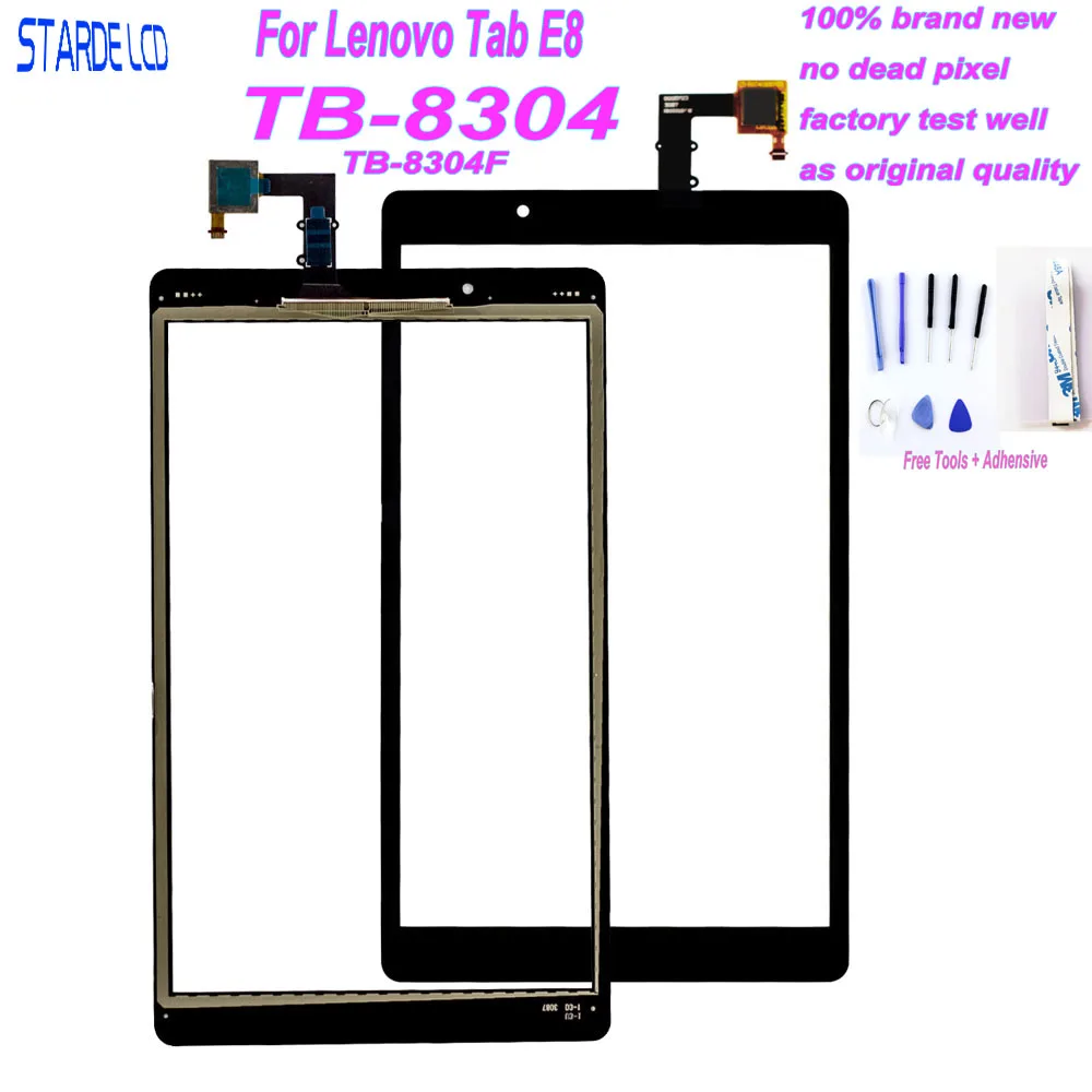 

New 8" inch For Lenovo Tab E8 8 TB-8304F1 TB-8304F TB-8304 Touch Screen Digitizer Sensor Glass Tablet PC Replacement + Free Tool