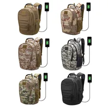 45L Backpack Adult Tactical Trekking Mountaineering Travel Bag Rucksack Outdoor Hiking Match USB Headset Dual Interface