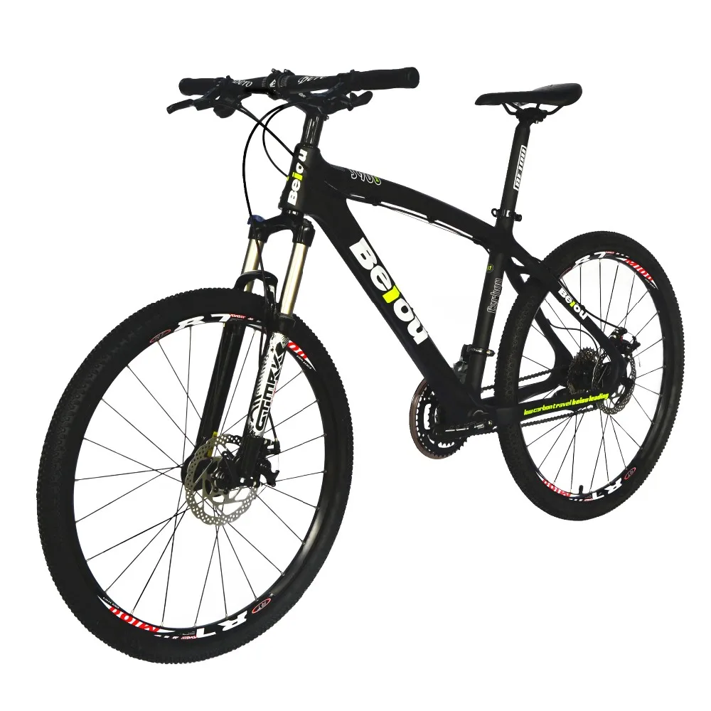 Flash Deal BEIOU Carbon XC Mountain Bike 26-Inch Complete Bicycle MTB 27 Speed  S H I M A N O  370 Toray T700 Fiber Glossy Colorful CB004 7