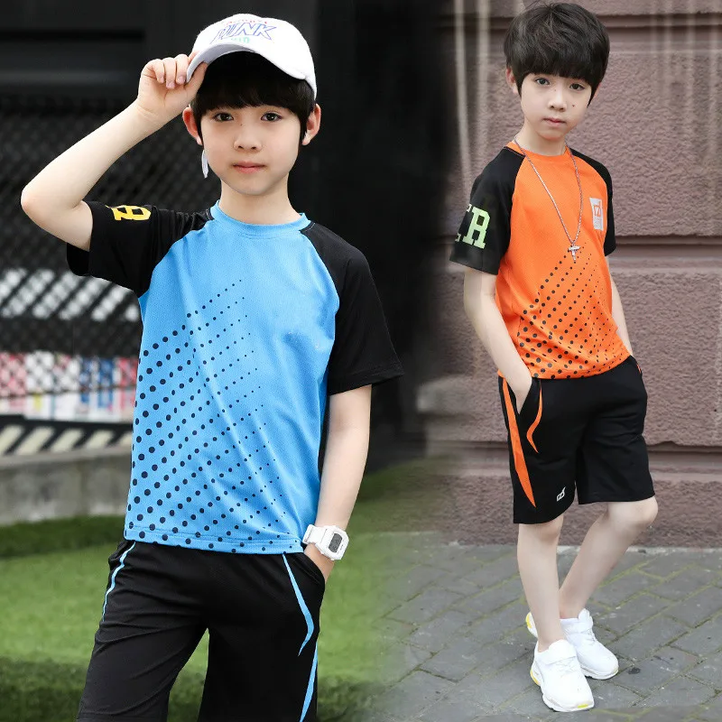

2019 Summer Boy Short-sleeved Sportswear Two-piece Set
