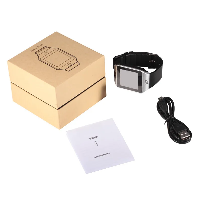 Bluetooth Смарт часы DZ09 с камерой 2G многофункциональные сенсорным экраном sim картой tf