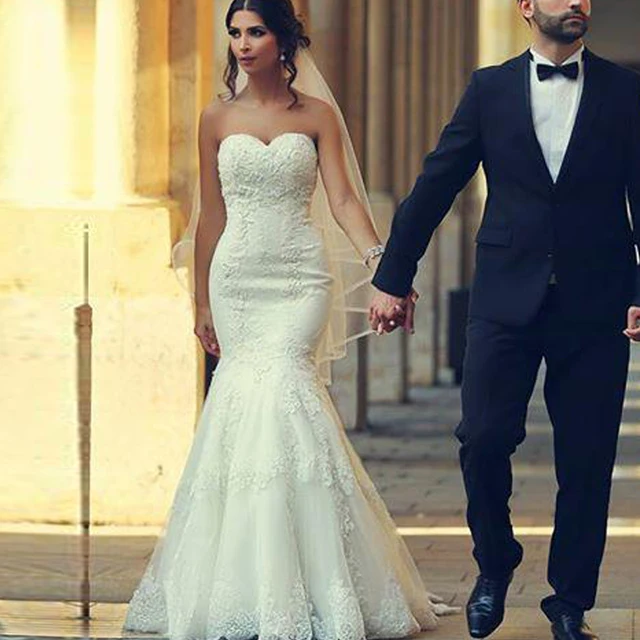New Arrival Y Lace Mermaid Wedding Arabic Muslim New Arrival Y Lace Mermaid Wedding Arabic Muslim Sweetheart 2016 Vintage Sleeveless Bridal