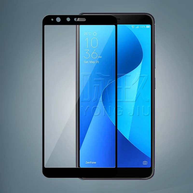 2 шт./лот 2.5D 9H Премиум полное покрытие закаленное стекло для ASUS ZenFone Max Plus M1 ZB570TL X018D Защитная пленка для экрана - Цвет: Black