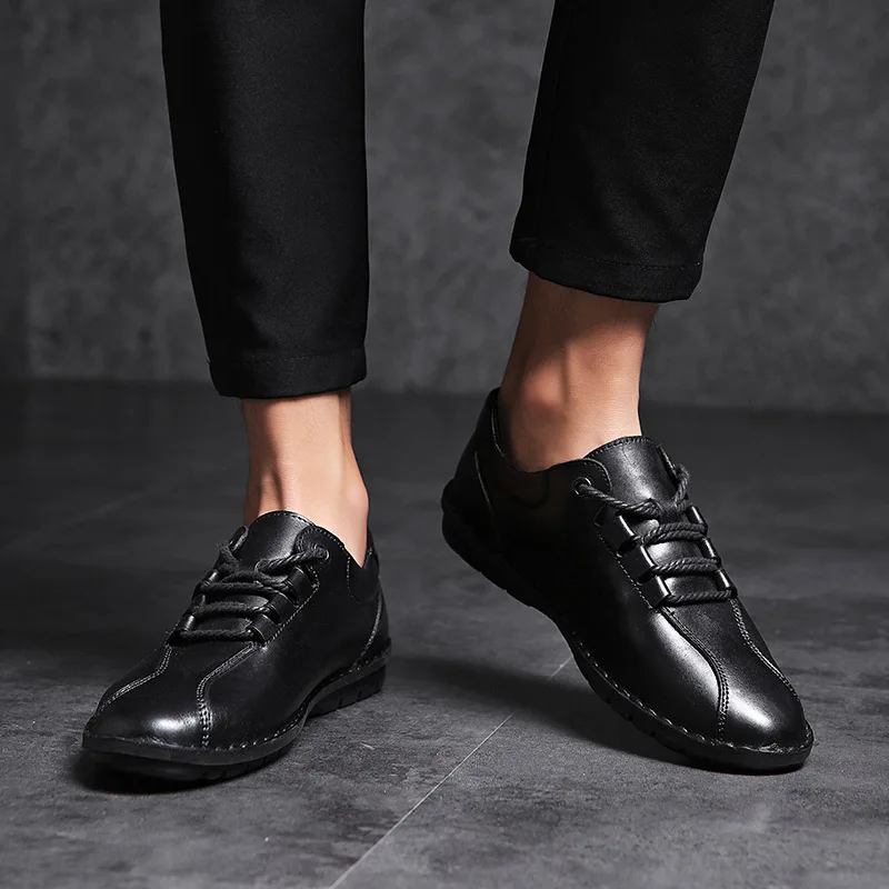 2019 для мужчин повседневная обувь пояса из натуральной кожи вечерние модельные Дышащие Модные свадебные мужские туфли на плоской