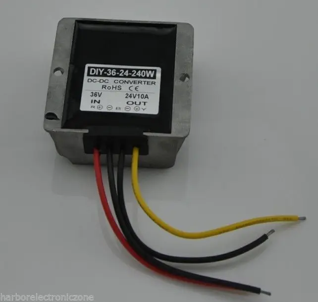 10A DC//DC Step-DOWN Power Converter Regulator 36V to 24V WaterProof 240W