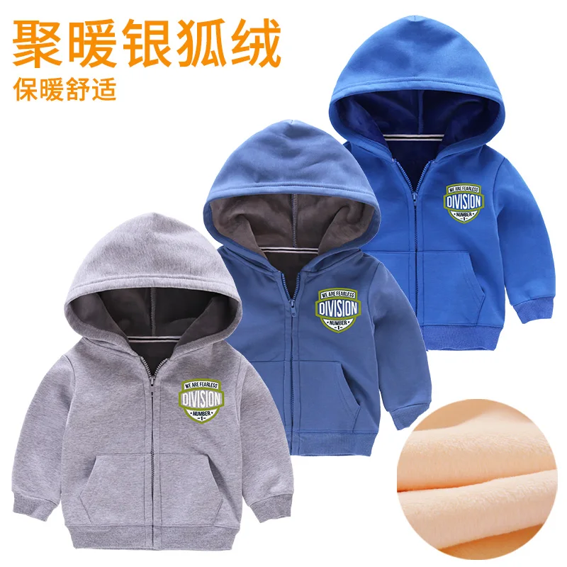 

Girl and boy Letter print fleece hoody zipper jacket, kid long sleeve winter warm outerwear jacket top ,QZ18913, free shipping