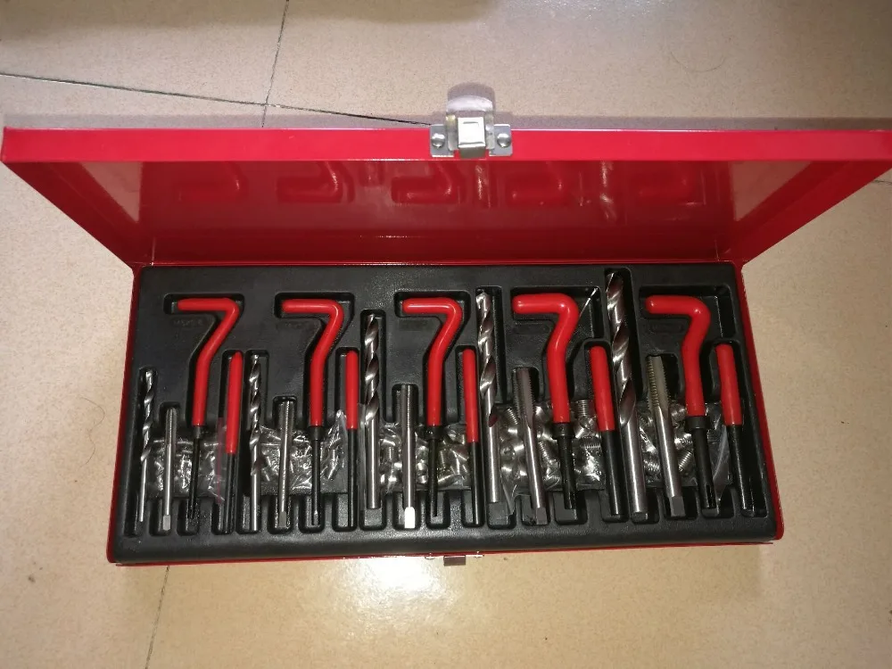 

2sets 131PC Helicoil Rethread / Thread Repair Kit Set M5 M6 M8 M10 M12 Damaged Thread Garage Tool