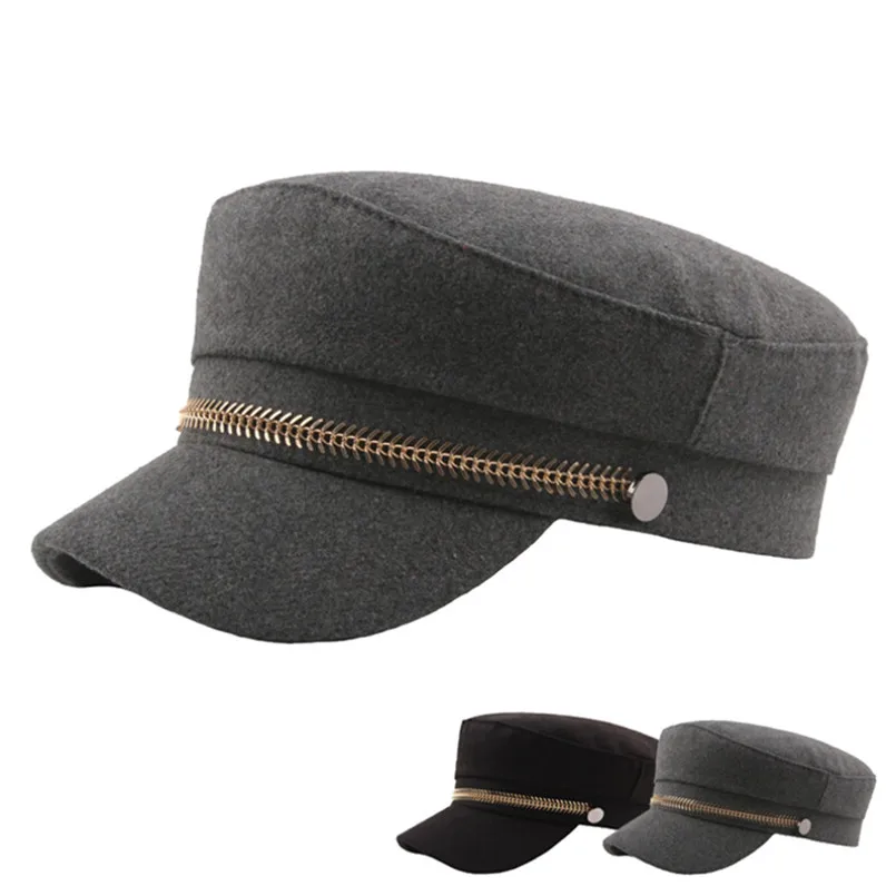 plain military style hats