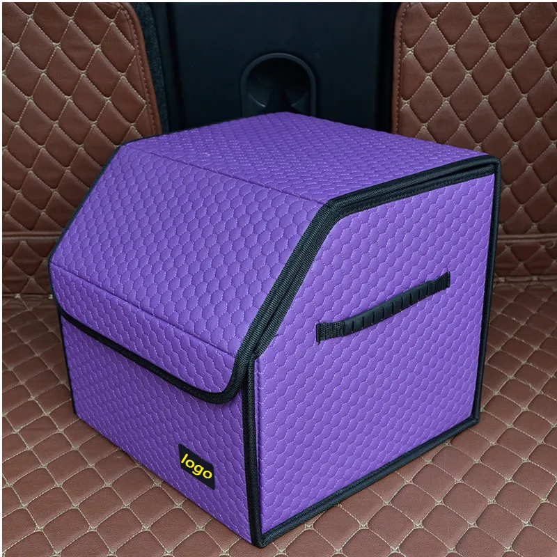 Автомобильный багажник, коробка для хранения, для семейного использования, органайзер, чехол, отделение для хранения, для автомобиля, с помощью багажника, коробка - Название цвета: purple