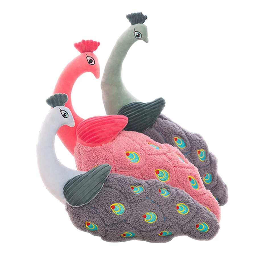Stuffed Peacock Plush Cartoon Soft Toys Animals font b Cute b font font b Pillow b