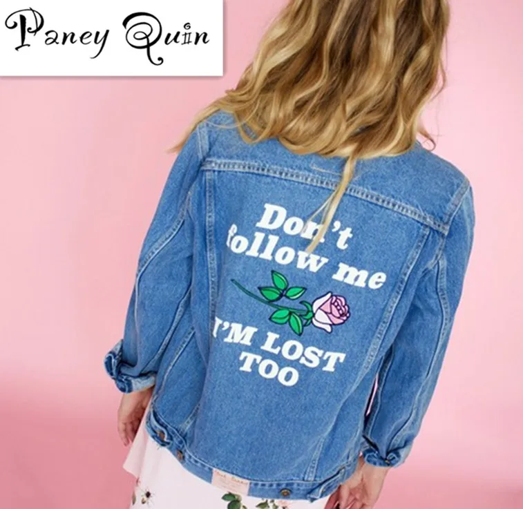 Women Basic Coats Women Denim Jacket Vintage Long Sleeve