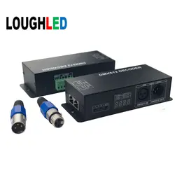 4CH RGBW DMX512 декодер DC12V ~ 24 В 16A RGBW DMX512 декодер с цифровой дисплей DMX512 LED контроллер