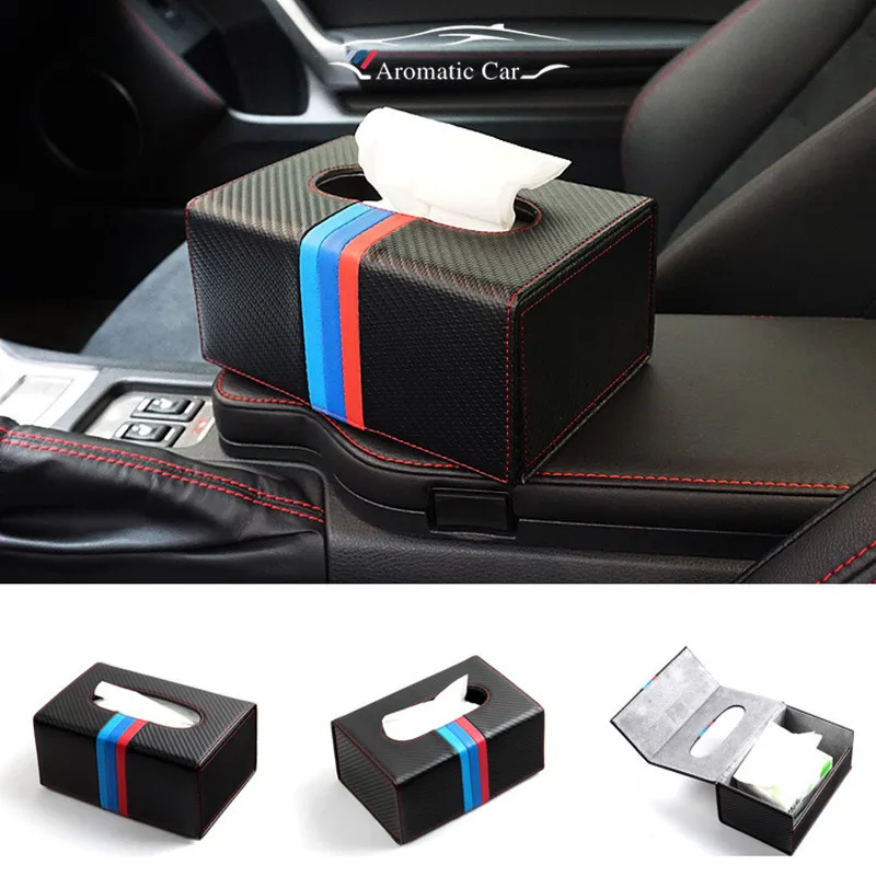 

Modern Concise Style High-grade Tissue Box Creative Napkin Box Sitting Room Lid Tissue Boxes For BMW BENZ AUDI CAR STYLI