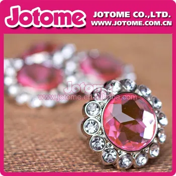 

wholesale New Pink Crystal Acrylic Rhinestone Buttons