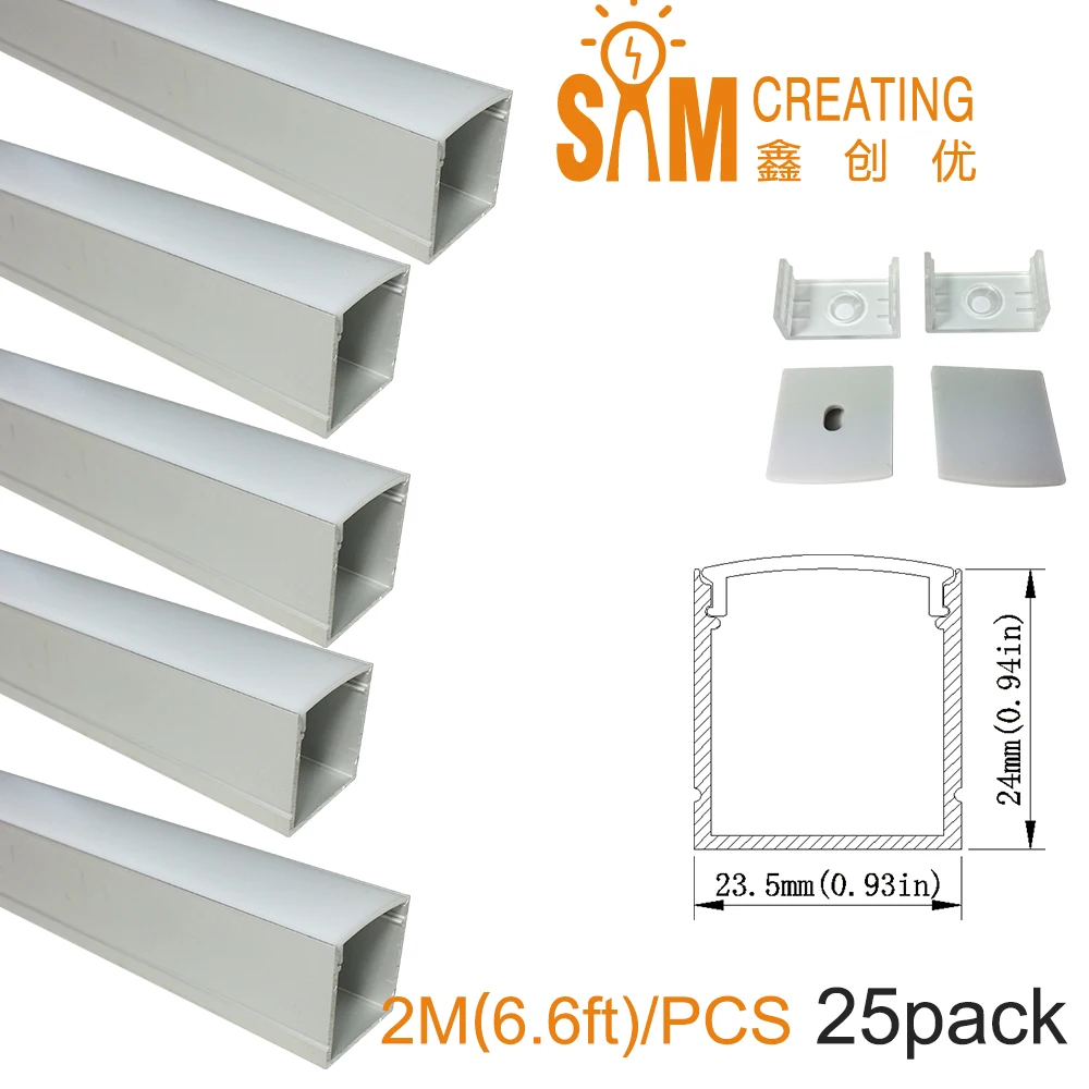 U Shape LED Aluminum Channel 6.6ft 25Pack Silver Track with Cover End Caps Mounting Clips for Cabinet Kitchen LED Strip Light U Shape LED Aluminum Channel 6.6ft 25Pack Silver Track with Cover End Caps Mounting Clips for Cabinet Kitchen LED Strip Light