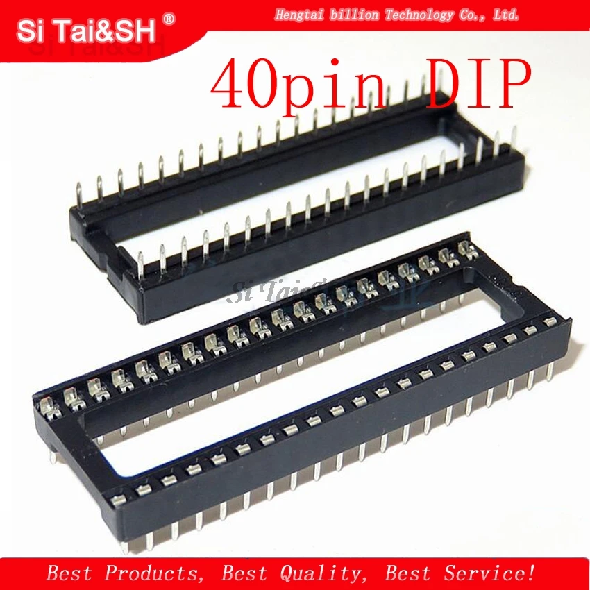 10pcs/lot 40pin Dip Ic Sockets Adaptor Solder Type 40 Pin Integrated