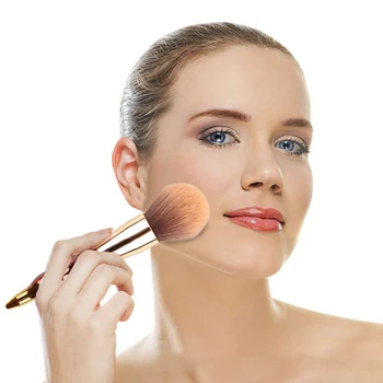 

Gold Color Loose Powder Makeup Brushes Multifunction Blush Pressed Powder Make Up Brush Pincel Maquiagem T1