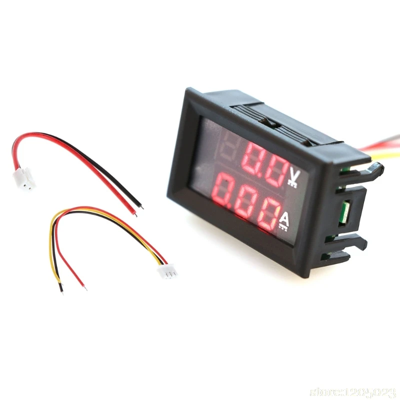 

Red DC 0-100V/10A Ammeter Voltmeter Gauge Amperemeter Volt Meter Car LED Tester Digital Current Voltage Monitor W315
