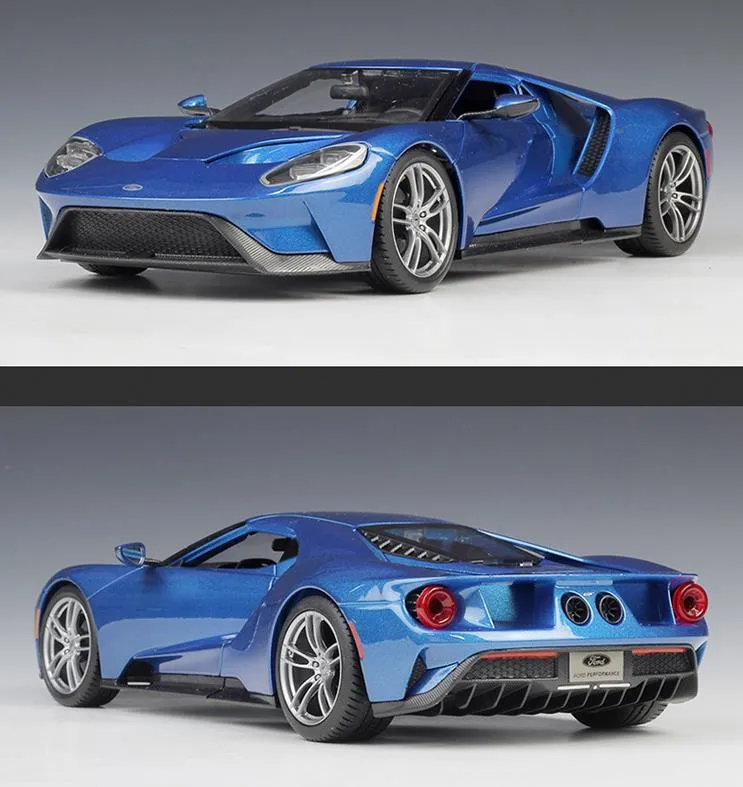 1:18 сплава игрушки спортивный автомобиль, высокая моделирования 2017 Ford GT, передовые Коллекционная модель литая металлическая модель игрушка