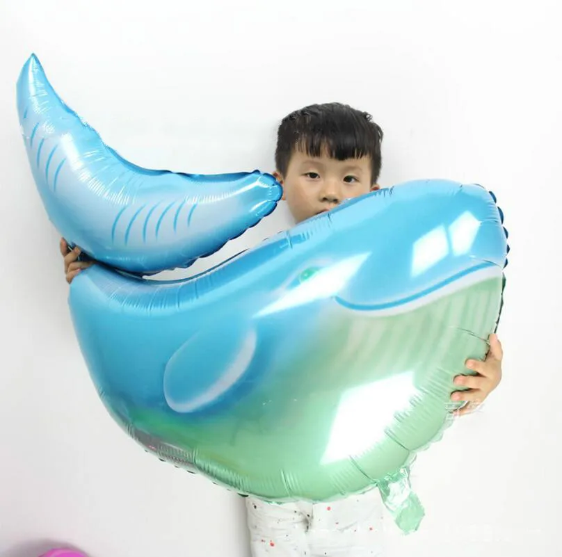 Большой cetacean Акула фольги шар Вечеринка фон украшение стены морской День