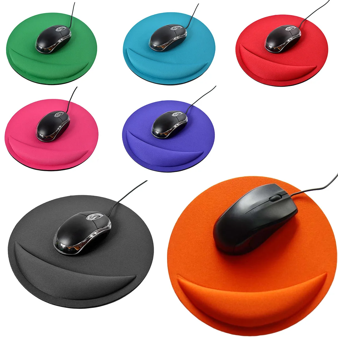 

New Cute Gel Circular Wrist Rest Support Game Mouse Mice Mat Pad for Computer PC Laptop Anti Slip circular Mouse Pad 21 * 21cm
