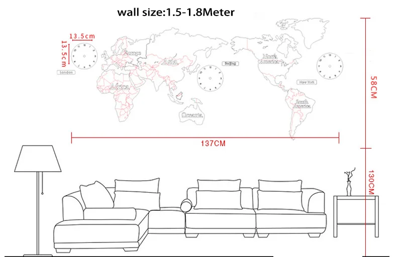 Деревянные большие часы с картой мира, настенные часы, креативные Современные Европейские стильные круглые немые деревянные настенные часы Relogio De Parede