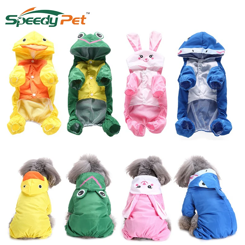 

Cartoon Dog Raincoat Waterproof Clothes Pet Supplies Dog Puppy outdoor walking Casual Rain Jacket S-XL For Small Medium Dogs