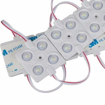 

100 pcs LED Module 4 LED 160 Deg with Lens White 2835 SMD 2.0W Waterproof Decorative Back Light for Letter Advertising ST206