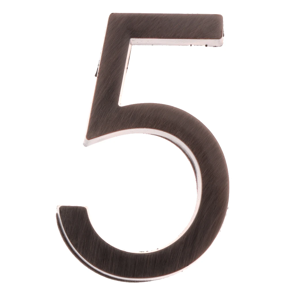 Surface Mounted Door Number Chrome Finish Digits Letter for Shop Bar House Apartment Flat Shop Hotel Display Names Numbers	