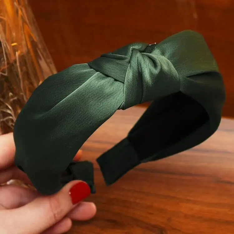 Dark green Haimeikang, одноцветные повязки для волос для женщин, повязки для волос, повязки для волос, головные уборы,, новое поступление - Цвет: Dark green