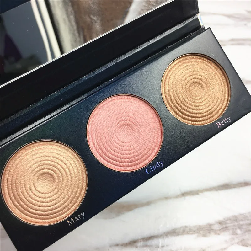 2019 beauty glazed брендовый макияж хайлайтер палитра теней для век 3 в 1 мерцающие тени