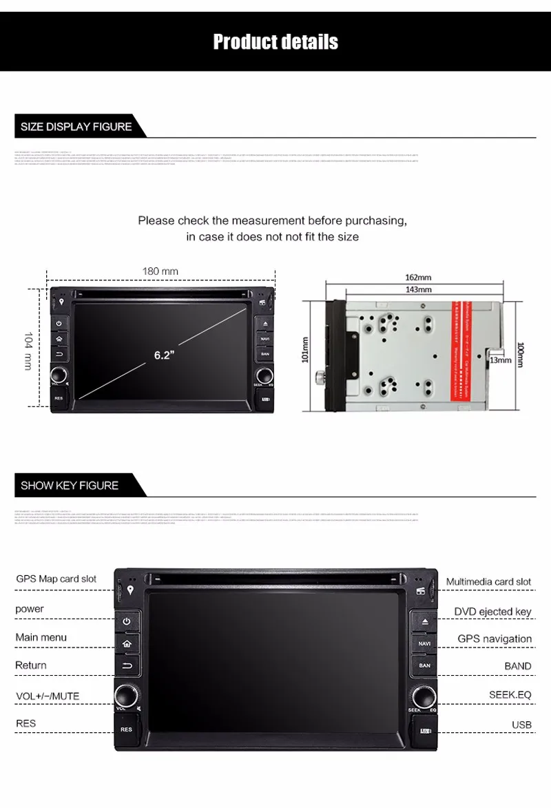 Perfect 2 Din Android 5.11 Car DVD GPS Universale Stereo Radio Player 6.2 inch Quad core 1.6G Touch double 2din With DAB+3G WIFI 7 Perfect 2 Din Android 5.11 Car DVD GPS Universale Stereo Radio Player 6.2 inch Quad core 1.6G Touch double 2din With DAB+3G WIFI 7