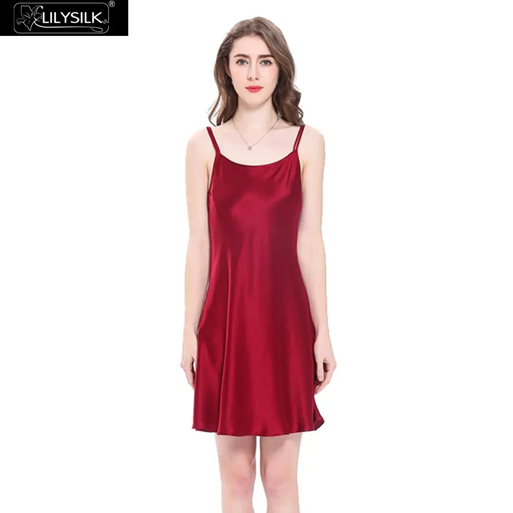 Ночная сорочка LilySilk 100 женская ночная рубашка одежда для сна девочек Mini 16 momme с