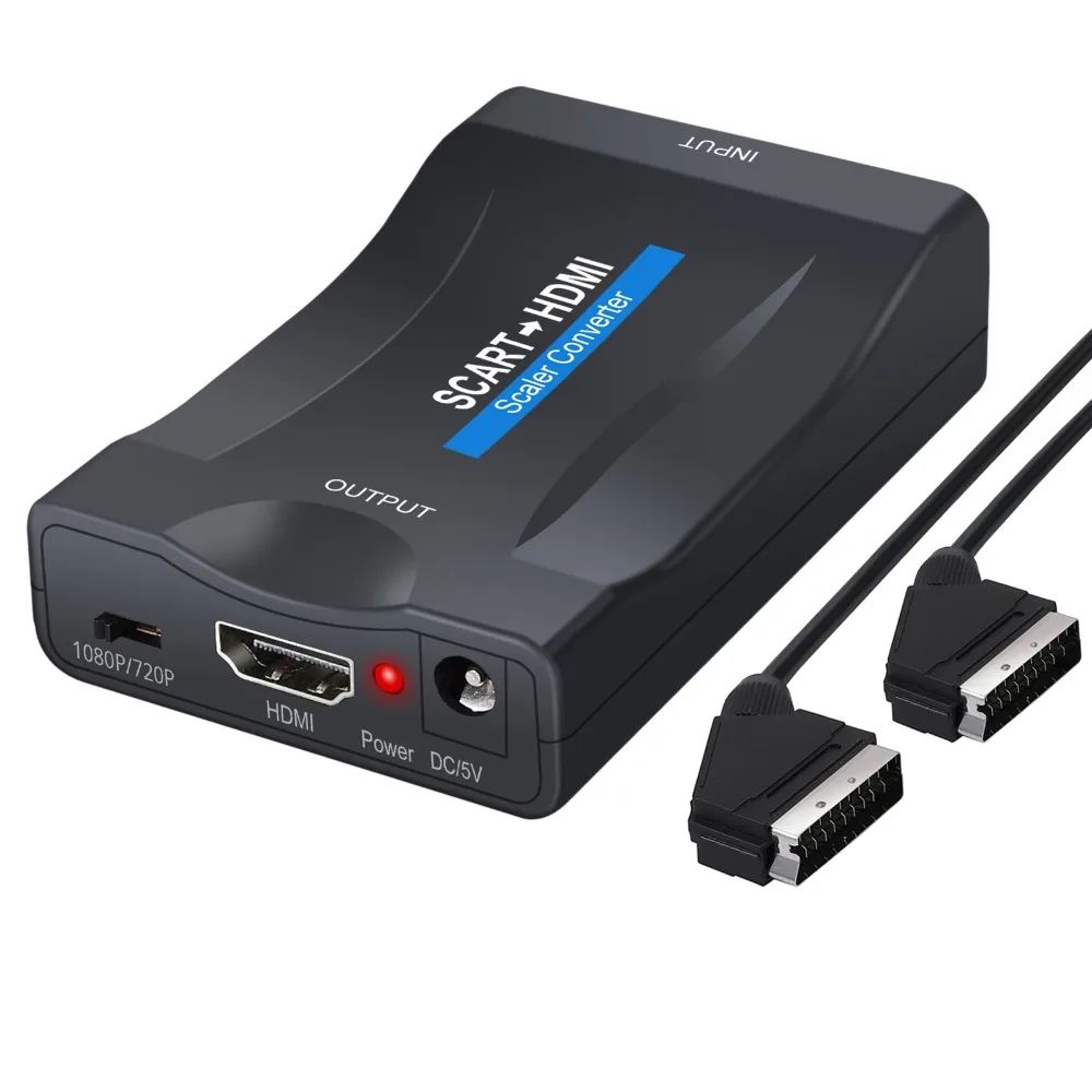 LiNKFOR 1080P из scart в HDMI аудио видео конвертер USB кабель адаптер с 1,5 м scart кабель для HDTV DVD SKY PS3