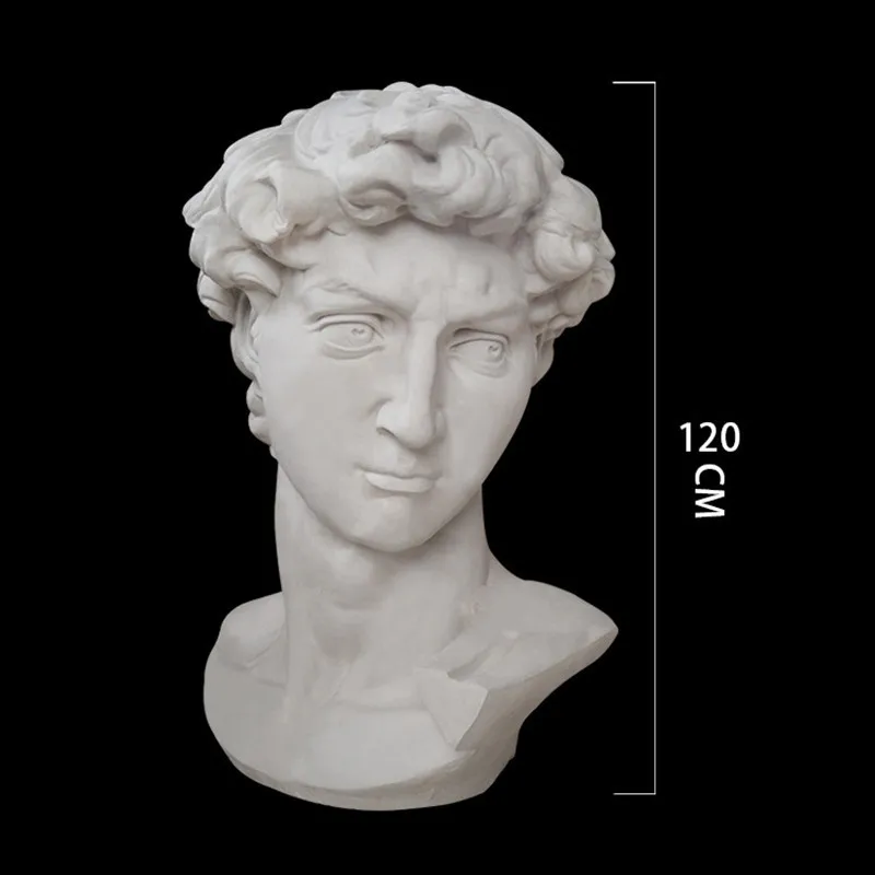 120 см статуя Давида головные портреты бюст микеланжело Buonarroti украшения для дома гипсовая пудра художественный материал L2316