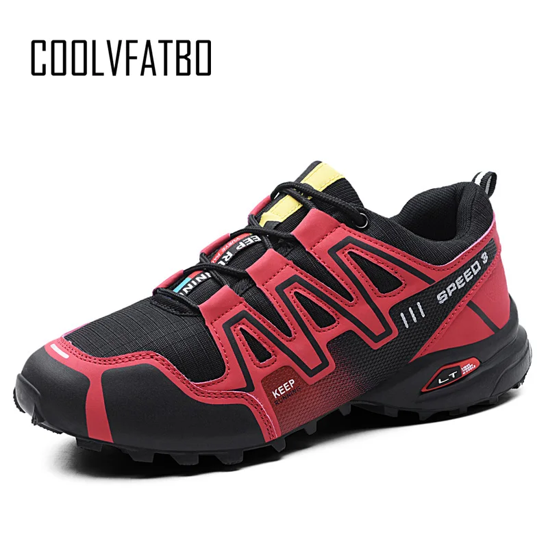 COOLVFATBO/сезон весна-лето; дышащий светильник; сетчатые кроссовки для мужчин; Мужская обувь для влюбленных; повседневная обувь для взрослых; прогулочная обувь для пар; Брендовая обувь - Цвет: Red