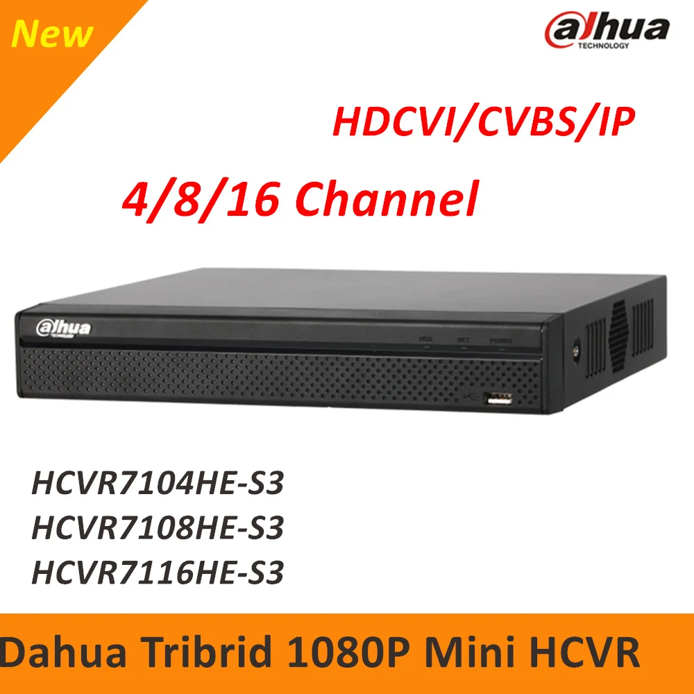 Dahua S3 серии 4ch 8ch 16ch NVR Tribrid 1080 P Мини 1U цифрового видео Регистраторы HDCVI HCVR7104HE-S3