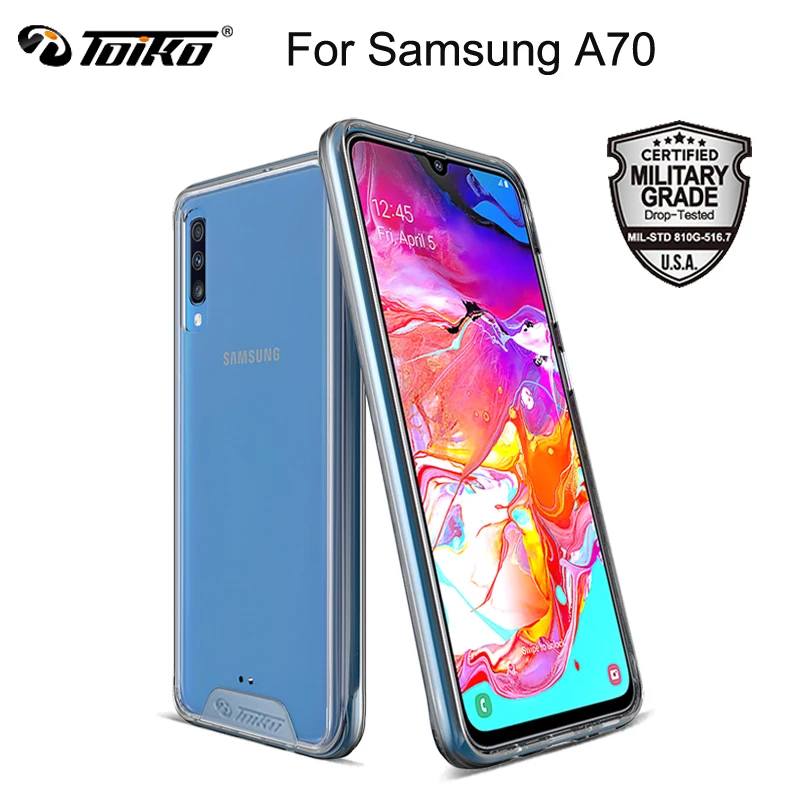 

TOIKO Chiron Shockproof Case for Samsung Galaxy A70 SM-A705F Transparent Phone Accessories Shell Bumper TPU PC Hybrid Back Cover