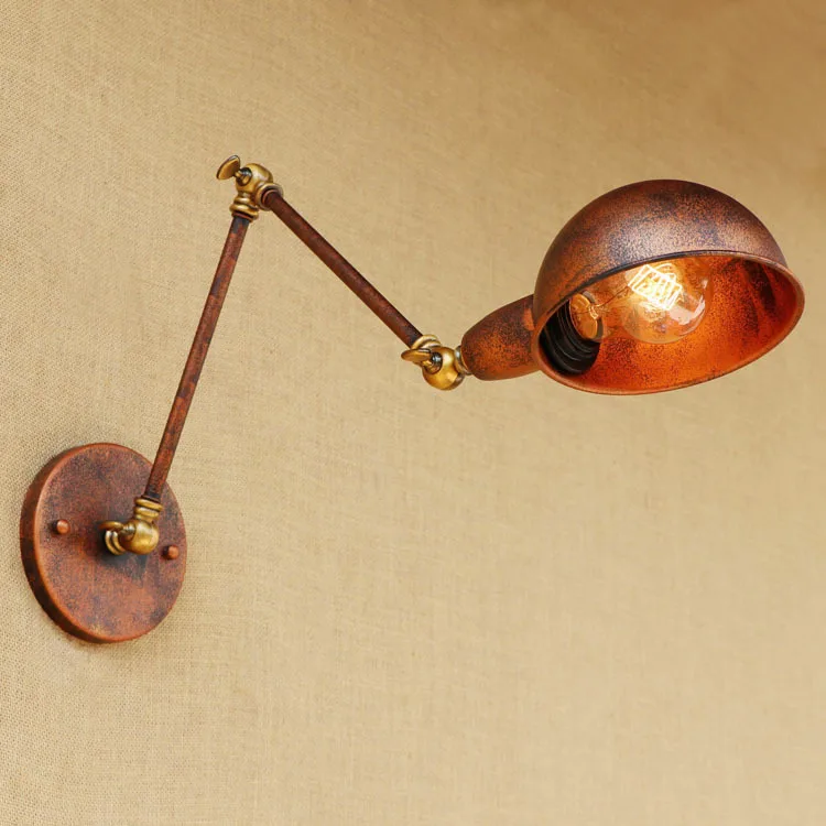 Industrial Loft Style Edison Wall Sconce Swing Long Arm Vintage Lamp Iron Light Fixtures Indoor Lighting Lamparas|edison wall sconce|wall sconceiron