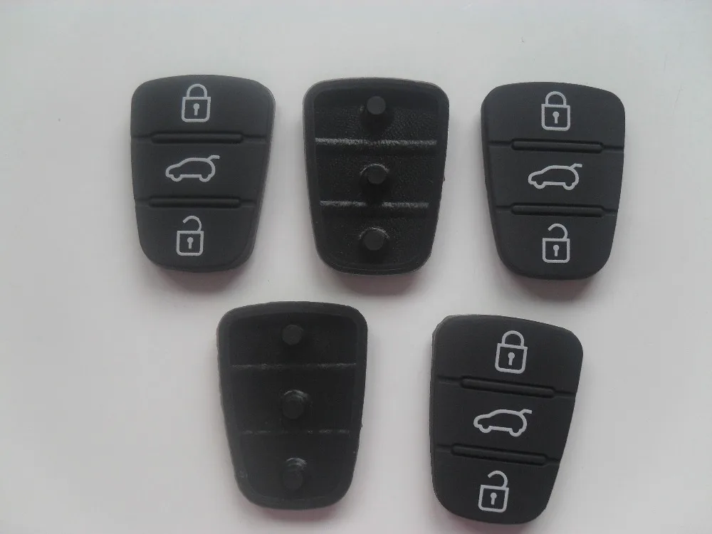Замена 3 кнопки резиновая накладка для hyundai I10 I20 I30 IX35 Kia Sportage Cerato Rio флип ключ защитная накладка