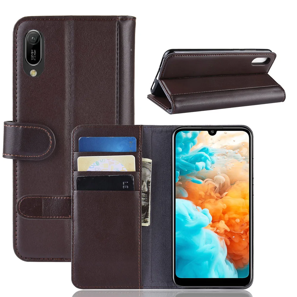 CYBORIS для Huawei Y6 Pro чехол из натуральной коровьей кожи чехол для Huawei Y6 Pro откидная задняя крышка