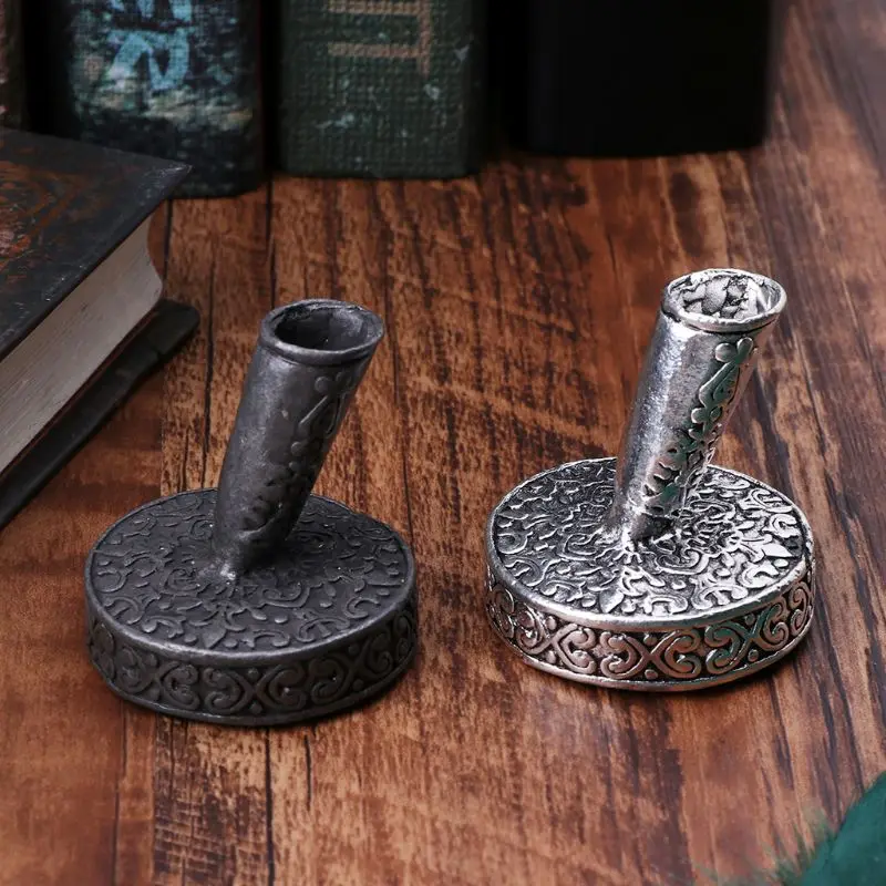 1 держатель для ручек винтажная металлическая круглая вставка пера перьевые