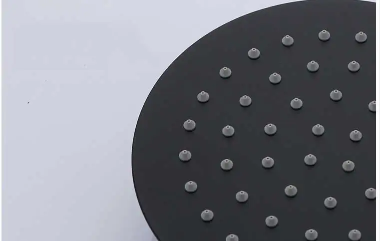 Shower Faucet Matte Black Ceiling Mounted Bathroom Rainfall Shower Column Dual Handle Concealed Shower Mixer Tap