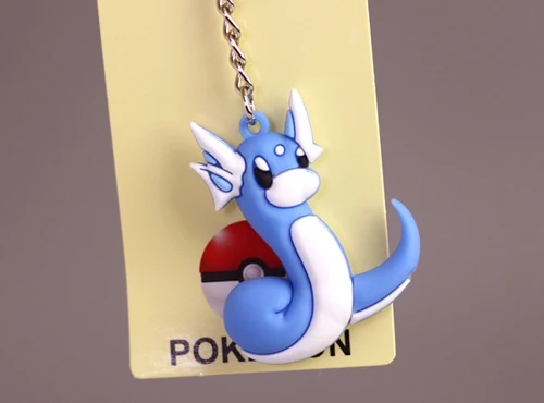 Фиолетовый 3D игры покемон го Eevee Dragonite Vulpix Snorlax Dratini брелок для ключей и брелок для ключей Porte clef подарок для мужчин и женщин - Цвет: Фиолетовый