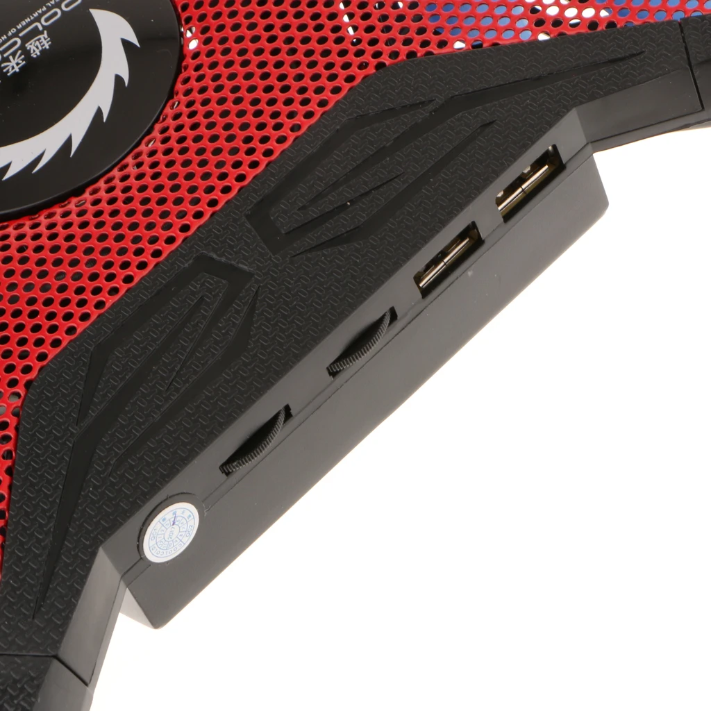 4 Fans 17inch Laptop Notebook LED Light USB Cooling Stand Pad Cooler Red